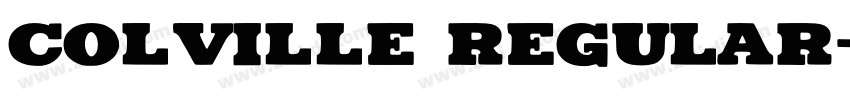 Colville Regular字体转换